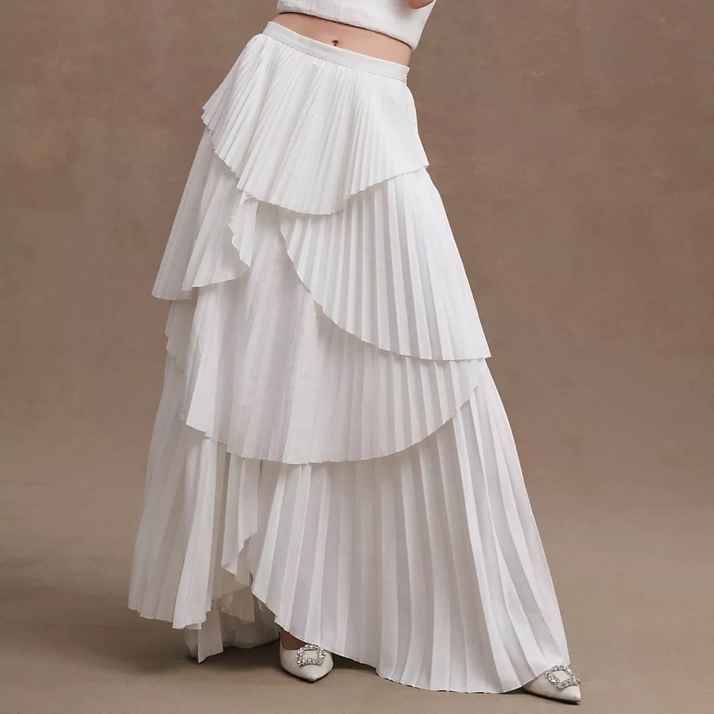 AMUR Ophelia Tiered Pleated Ball Bridal Skirt